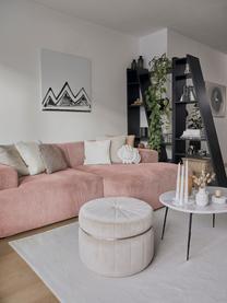 Cord-Ecksofa Melva (3-Sitzer) in Rosa, Bezug: Cord (92% Polyester, 8% P, Gestell: Massives Kiefernholz, Spa, Füße: Kiefernholz Die Füße befi, Cord Rosa, B 240 x T 144 cm