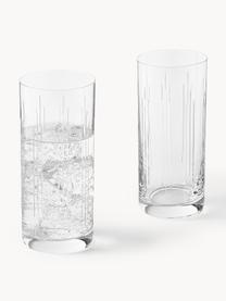 Vasos highball de cristal Felipe, 4 uds., Vidrio de cristal, Transparente, Ø 6 x Al 15 cm, 300 ml