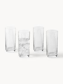 Bicchieri long drink in cristallo Felipe 4 pz, Bicchiere di cristallo/cristallo, Trasparente, Ø 6 x Alt. 15 cm, 300 ml