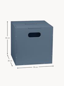 Houten opbergdoos Cube, Berkenhout fineer, gelakt 

Dit product is gemaakt van duurzaam geproduceerd, FSC®-gecertificeerd hout., Grijsblauw, B 36 x D 36 cm