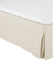 Letto boxspring premium Violet, Materasso: a molle insacchettate a 7, Piedini: legno di faggio massiccio, Beige, 200 x 200