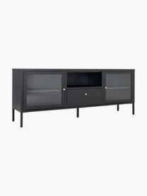 Mueble TV Dalby, Estructura: acero con pintura en polv, Negro, An 160 x Al 60 cm