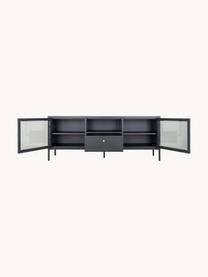 Mueble TV Dalby, Estructura: acero con pintura en polv, Negro, An 160 x Al 60 cm