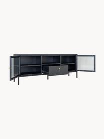 Mueble TV Dalby, Estructura: acero con pintura en polv, Negro, An 160 x Al 60 cm