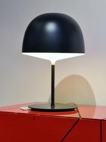 Lampe à poser artisanale Chesire, Noir, blanc, Ø 35 x haut. 53 cm
