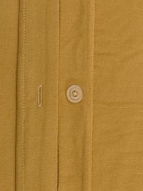 Pościel z flaneli Biba, Musztardowy, 135 x 200 cm + 1 poduszka 80 x 80 cm
