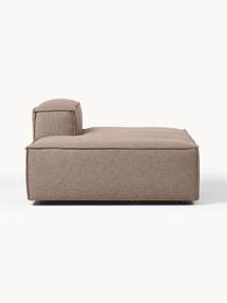 Ottomane-Modul Lennon, Bezug: 100 % Polyester Der strap, Gestell: Massives Kiefernholz FSC-, Webstoff Taupe, B 150 x T 119 cm, Rückenlehne rechts