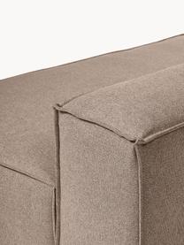 Chaise longue module Lennon, Bekleding: 100% polyester De slijtva, Frame: massief grenenhout, FSC-g, Poten: kunststof, Geweven stof taupe, B 150 x D 119 cm, rugleuning rechts