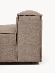 Ottomane-Modul Lennon, Bezug: 100 % Polyester Der strap, Gestell: Massives Kiefernholz FSC-, Webstoff Taupe, B 150 x T 119 cm, Rückenlehne rechts