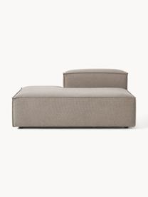 Modulo-Chaise longue Lennon, Rivestimento: 100% poliestere Con 115.0, Struttura: legno di pino massiccio, , Piedini: plastica, Tessuto taupe, Larg. 150 x Prof. 123 cm, schienale a destra