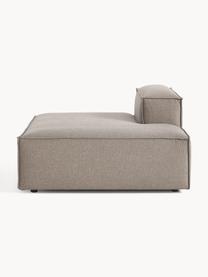 Modulo-Chaise longue Lennon, Rivestimento: 100% poliestere Con 115.0, Struttura: legno di pino massiccio, , Piedini: plastica Questo prodotto , Tessuto taupe, Larg. 150 x Prof. 119 cm, schienale a destra