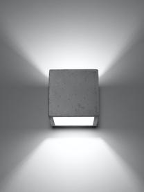 Wandlamp Geo, Beton, Gebroken wit, 10 x 12 cm