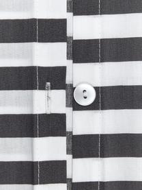 Pościel z perkalu Yuliya, Ciemny szary, biały, 135 x 200 cm + 1 poduszka 80 x 80 cm