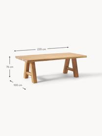 Jedálenský stôl z dubového dreva Ashton, rôzne veľkosti, Masívne dubové drevo, jemne naolejované 

100 % drevo z udržateľného lesného hospodárstva
Tento produkt je vyrobený z trvalo udržateľného dreva s certifikátom FSC®., Dubové drevo, ošetrené olejom, Š 200 x H 100 cm
