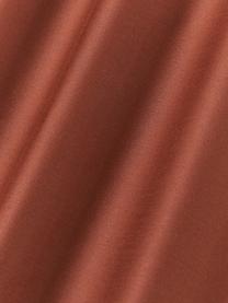 Lenzuolo con angoli topper in raso di cotone Premium, Terracotta, Larg. 90 x Lung. 200 cm, Alt. 15 cm