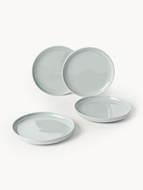 Vajilla de porcelana Nessa, 4 comensales (12 pzas.), Porcelana dura de alta calidad, esmaltada, Gris claro brillante, 4 comensales (12 pzas.)