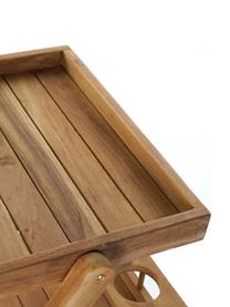Stolik pomocniczy  z drewna tekowego Fredi, Drewno tekowe, Beżowy, S 83 x G 56 cm