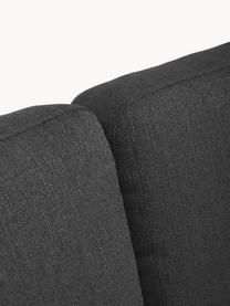 Kleines Ecksofa Fluente, Bezug: 100 % Polyester Der strap, Gestell: Massives Kiefernholz, Bir, Füße: Metall, pulverbeschichtet, Webstoff Anthrazit, B 198 x T 152 cm, Eckteil links