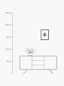 Zarámovaný digitální tisk Oh Yes, Černá, bílá, Š 33 cm, V 43 cm