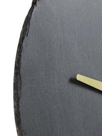 Nástěnné hodiny Wenig, Konstrukce: černý lakovaný dub Nohy: zlatá, Ø 40 cm