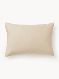 Funda de almohada de percal Elsie, Beige, An 45 x L 110 cm