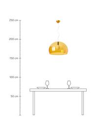 Hanglamp FL/Y, Lampenkap: kunststof, Zonnegeel, Ø 52 x H 33 cm