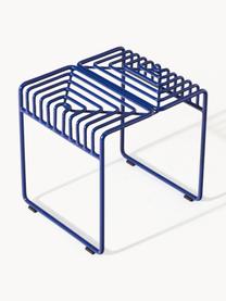 Tabouret en métal Banu, Bleu roi, larg. 46 x haut. 47 cm