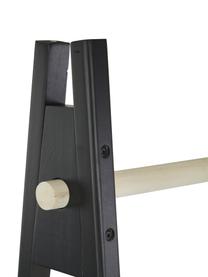 Wieszak stojący z drewna Torino, Drewno paulownia, płyta pilśniowa średniej gęstości (MDF), Czarny, biały, S 95 x G 39 cm