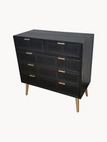 Commode rustique Cayetana, Noir, larg. 80 x haut. 81 cm