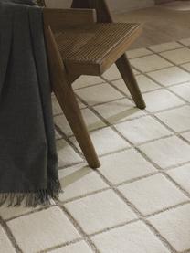 Ručně tkaný vlněný koberec Kallie, Tlumeně bílá, greige, Š 80 cm, D 150 cm (velikost XS)