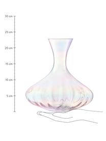 Mondgeblazen decanter Pearl met parelmoer glans 2,4 L, Glas, Parelglans, H 23 cm, 2.5 L