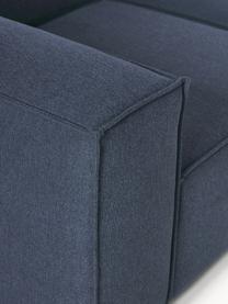 Diván modular grande Lennon, Tapizado: 100% poliéster Alta resis, Estructura: madera contrachapada de p, Patas: plástico Este producto es, Tejido azul oscuro, An 357 x F 119 cm, reposabrazos izquierdo