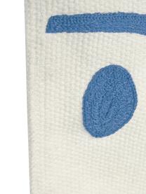 Nástěnná dekorace Atal, Krémově bílá, modrá, Š 28 cm, V 70 cm