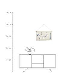 Wandobject Atal, Stang: hout, Crèmewit, grijs, B 28 x H 70 cm