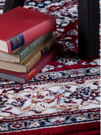 Alfombra estampada Isfahan, estilo oriental, 100% poliéster, Rojo oscuro, multicolor, An 80 x L 150 cm (Tamaño XS)