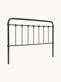 Metalen hoofdbord Industrial, Gepoedercoat metaal, Zwart, B 189 cm x H 114 cm