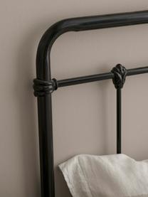 Kovové čelo postele Industrial, Potiahnutý kov, Čierna, Š 189 x V 114 cm