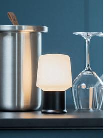 Lampe à poser LED mobile d'extérieur London, intensité variable, Plastique, Blanc, noir, Ø 20 cm