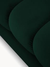 Sametová pohovka Mamaia (2místná), Lahvově zelená, Š 152 cm, H 92 cm