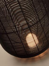Prenosná stolová LED lampa Saranella, V 55 cm, Plast, potiahnutý kov, Čierna, Ø 33 x V 55 cm