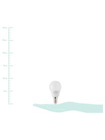 Lampadina a LED E14, 4W, bianco caldo, 1 pz, Paralume: vetro opale, Base lampadina: alluminio, Bianco, Ø 5 x Alt. 9 cm