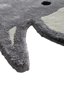 Koberec z viskózy Ellie Elephant, 100 % viskóza, 4600 g/m², Sivá, čierna, biela, Š 100 x D 180 cm (veľkosť S)
