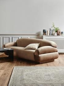 Sofa z aksamitu Sofie (3-osobowa), Tapicerka: aksamit poliestrowy, Brązowy, S 214 x G 95 cm