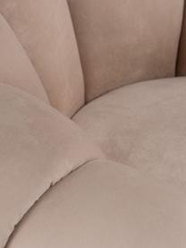 Poltrona in velluto beige Coco, Rivestimento: velluto (100% poliestere), Struttura: legno, Beige, Larg. 98 x Prof. 100 cm