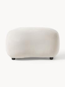 Pouf Alba, Tissu blanc crème, larg. 70 x haut. 42 cm, courbé à gauche