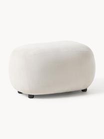 Pouf Alba, Tissu blanc crème, larg. 70 x haut. 42 cm, courbé à gauche