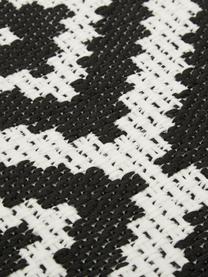 Tapis d'extérieur Miami, 86 % polypropylène, 14 % polyester, Noir, blanc, larg. 80 x long. 150 cm (taille XS)