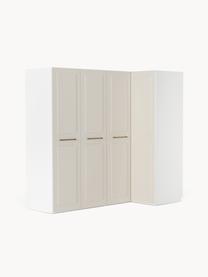 Modulaire hoekkast Charlotte, 215 cm breed, diverse varianten, Frame: met melamine beklede spaa, Beige, Basic Interior, B 215 x H 200 cm, met hoekmodule