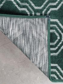 Alfombra Feike, Parte superior: 52% viscosa, 36% algodón,, Reverso: goma sintética, Verde, An 160 x L 230 cm (Tamaño M)