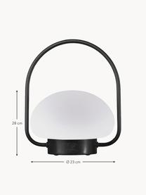 Lampe d'extérieur LED mobile à intensité variable Sponge, Blanc, noir, Ø 23 x haut. 28 cm